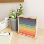 Colorful Retro Striped Rainbow Mini Art Print Gallery Image 2