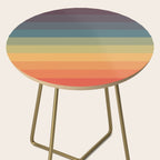 Colorful Retro Striped Rainbow Side Table Gallery Image 2