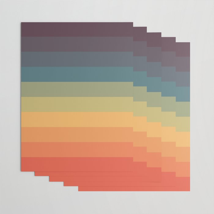 Colorful Retro Striped Rainbow Wrapping Paper Gallery Image 3