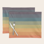 Colorful Retro Striped Rainbow Placemat Gallery Image 1
