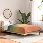 Colorful Retro Striped Rainbow Comforter Gallery Image 2