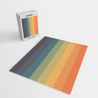 Colorful Retro Striped Rainbow Jigsaw Puzzle Gallery Image 2