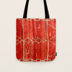 Vintage Red Moroccan Rug Print Tote Bag Gallery Image 1