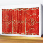 Vintage Red Moroccan Rug Print Wall Mural Gallery Image 2