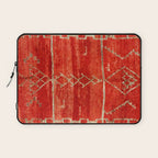 Vintage Red Moroccan Rug Print Laptop Sleeve Gallery Image 1