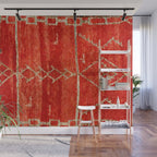 Vintage Red Moroccan Rug Print Wall Mural Gallery Image 1