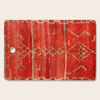 Vintage Red Moroccan Rug Print Cutting Board Gallery Image 1