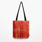 Vintage Red Moroccan Rug Print Tote Bag Gallery Image 2