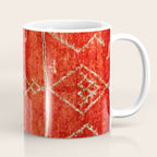 Vintage Red Moroccan Rug Print Coffee Mug Gallery Image 1