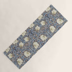 William Morris Vintage Pimpernel Dark Blue & Cream Yoga Mat Gallery Image 1