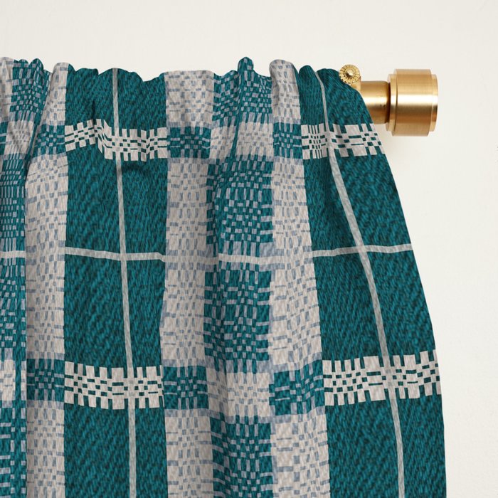 Woven Checker Window Curtain Gallery Image 2