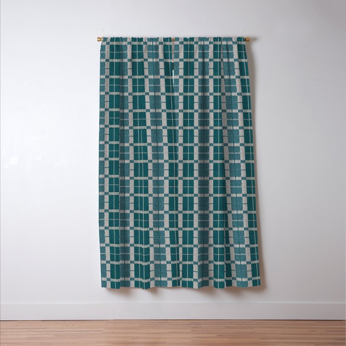 Woven Checker Window Curtain Gallery Image 3