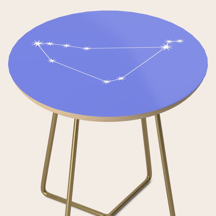 Capricorn Zodiac Star Constellation Line Art Periwinkle Purple Side Table Gallery Image 2