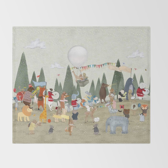 the great parade Throw Blanket Gallery Image 2