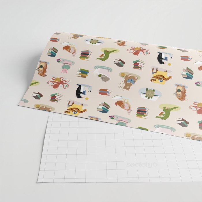 Animal Readers Wrapping Paper Gallery Image 2