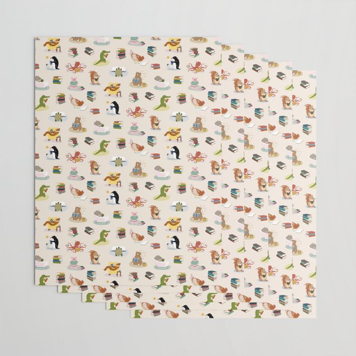 Animal Readers Wrapping Paper Gallery Image 3