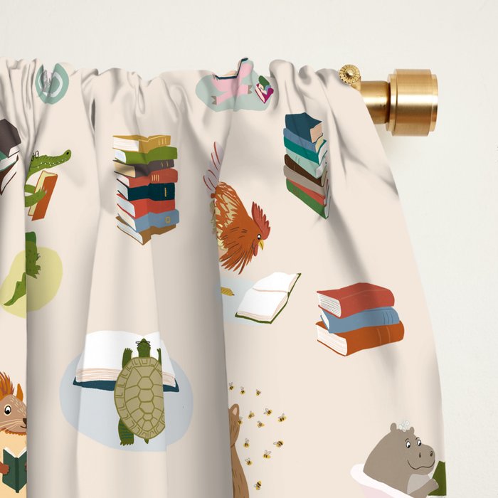 Animal Readers Window Curtain Gallery Image 2