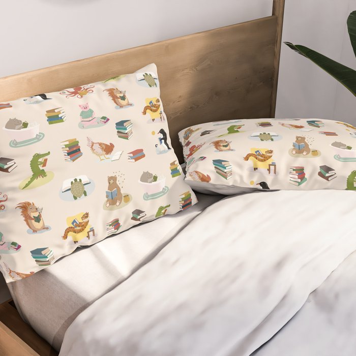Animal Readers Pillow Sham Gallery Image 2