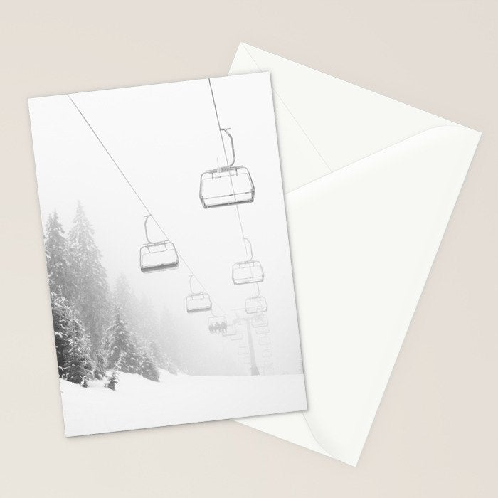 Ski Gondolas - Ski Lift Stationery Card Gallery Image 2