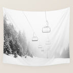 Ski Gondolas - Ski Lift Wall Tapestry Gallery Image 4