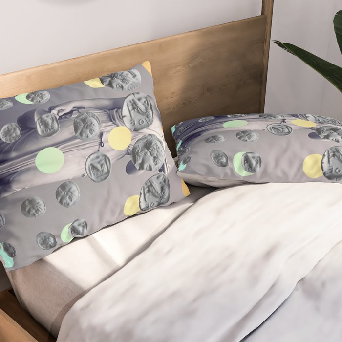 Statue With A Dot Gradient 1 Pillow Sham Gallery Image 2