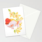 Ranchu and Forsythias Stationery Card Gallery Image 2