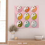 Rainbow Yin Yang Wall Tapestry Gallery Image 2