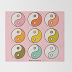 Rainbow Yin Yang Throw Blanket Gallery Image 2