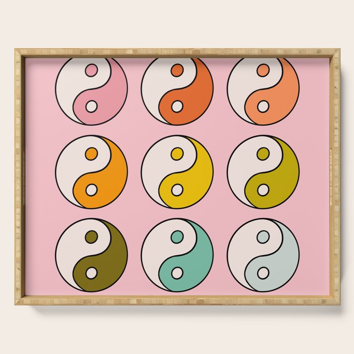 Rainbow Yin Yang Serving Tray Gallery Image 1
