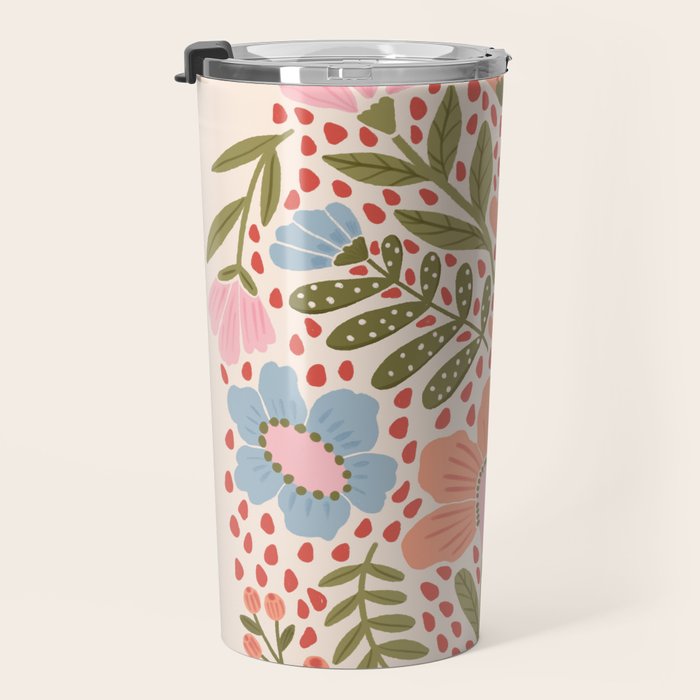 Spring Folksy Flower  Travel Mug Gallery Image 3