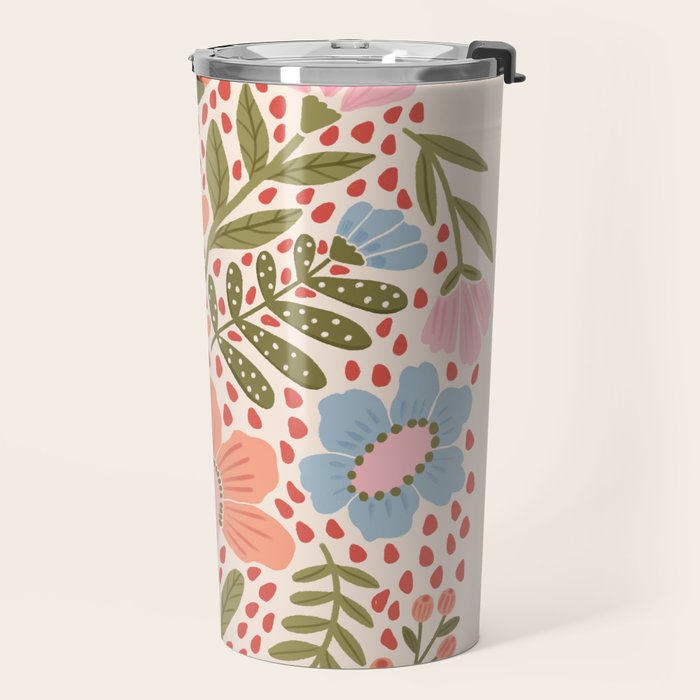 Spring Folksy Flower  Travel Mug Gallery Image 2