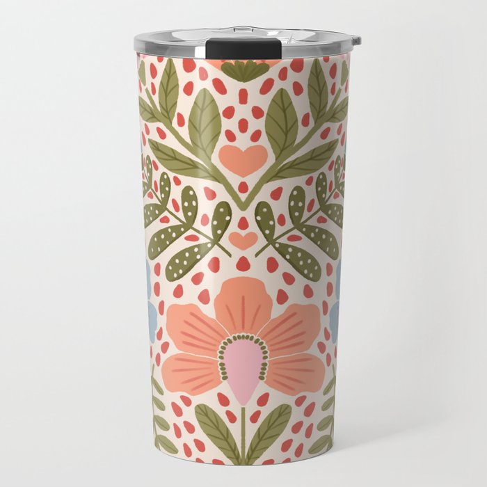 Spring Folksy Flower  Travel Mug Gallery Image 1