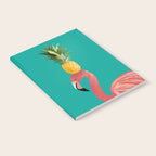 Flamingo Vibes |Tropical Pink Bird Pineapple on Head| Renee Davis Notebook Gallery Image 2