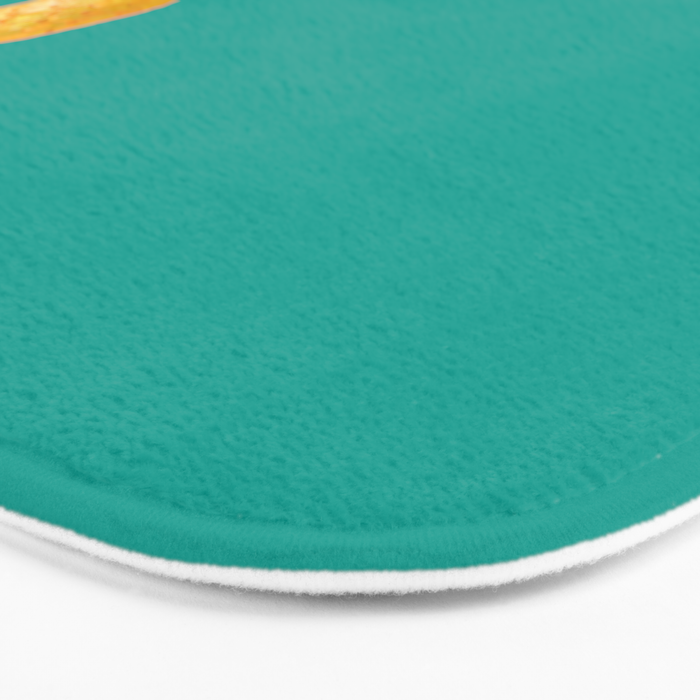 Flamingo Vibes |Tropical Pink Bird Pineapple on Head| Renee Davis Bath Mat Gallery Image 3
