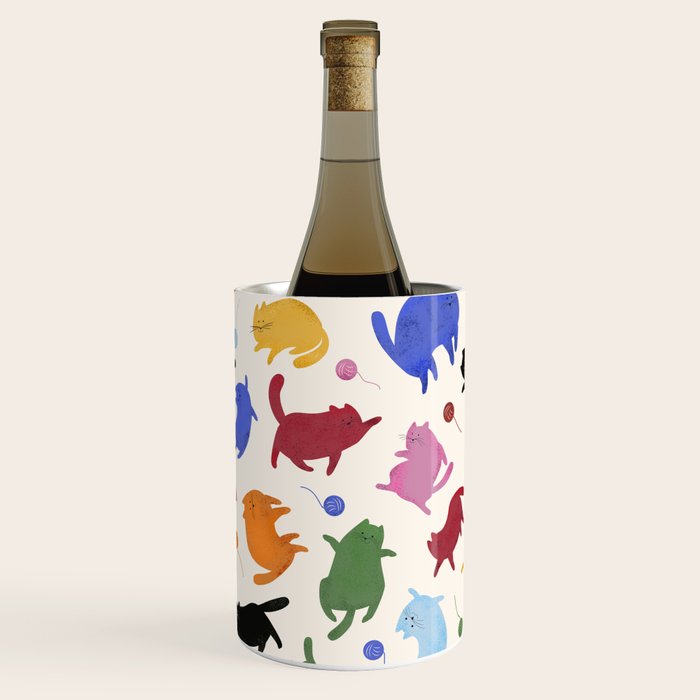 Rainbow Kittens Pattern Wine Chiller Gallery Image 2