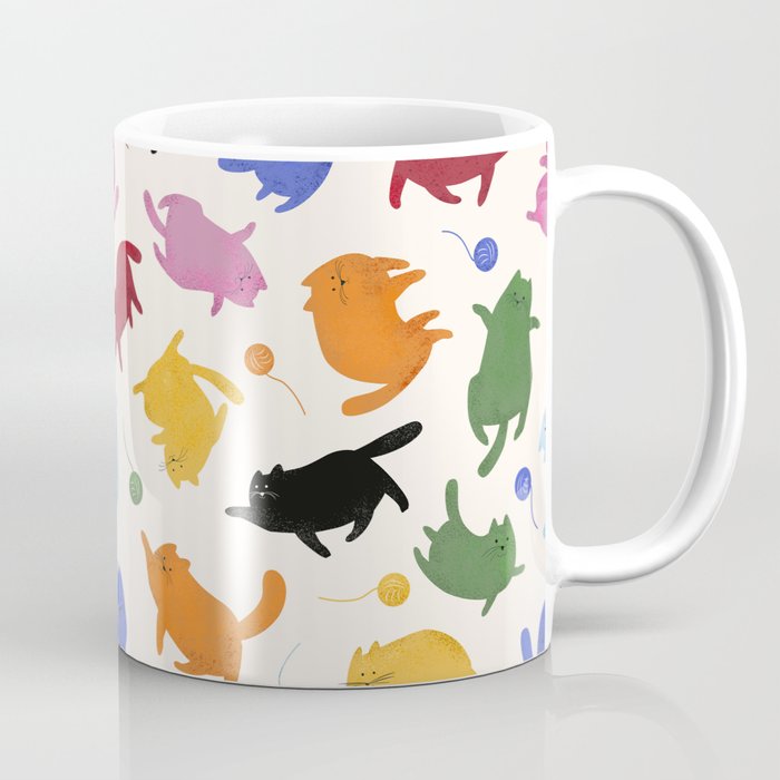 Rainbow Kittens Pattern Coffee Mug Gallery Image 1