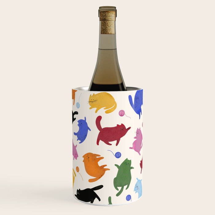 Rainbow Kittens Pattern Wine Chiller Gallery Image 3