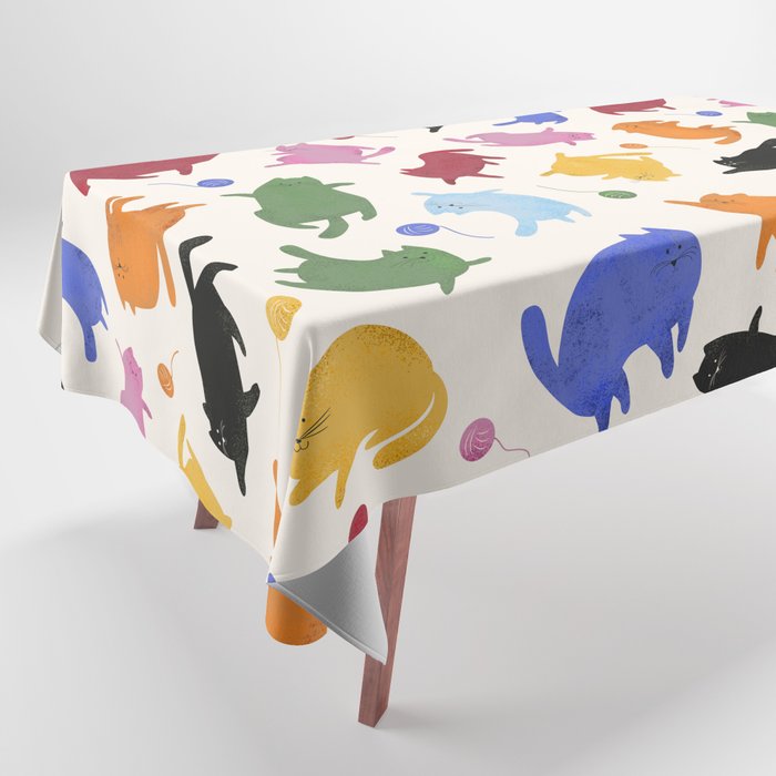 Rainbow Kittens Pattern Tablecloth Gallery Image 1