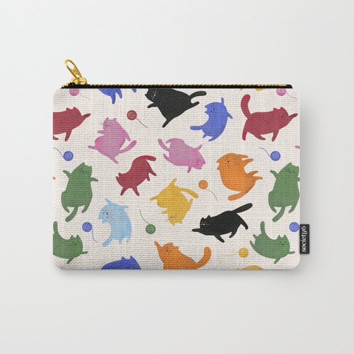 Rainbow Kittens Pattern Carry All Pouch Gallery Image 1