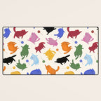 Rainbow Kittens Pattern Desk Mat Gallery Image 3