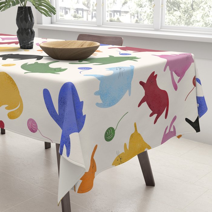 Rainbow Kittens Pattern Tablecloth Gallery Image 3