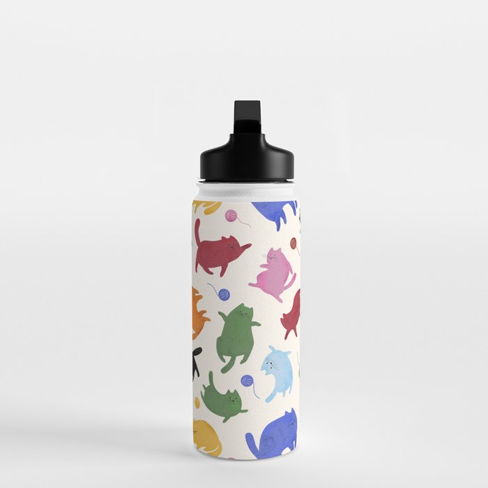 Rainbow Kittens Pattern Water Bottle Gallery Image 3