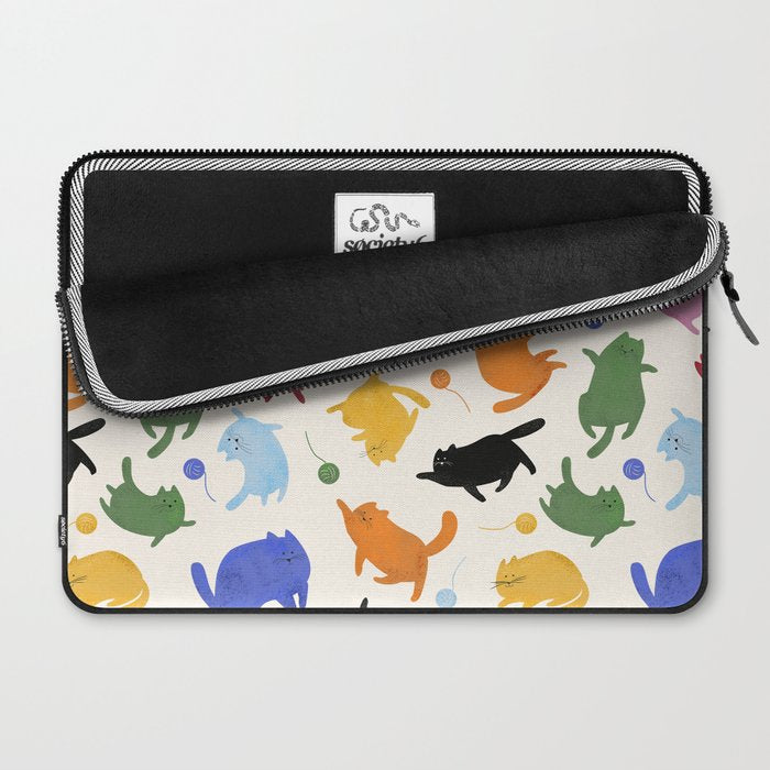 Rainbow Kittens Pattern Laptop Sleeve Gallery Image 2