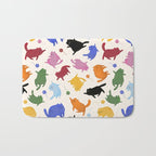 Rainbow Kittens Pattern Bath Mat Gallery Image 1
