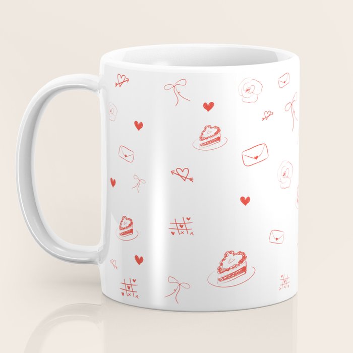 Galentine's Pattern Coffee Mug Gallery Image 3