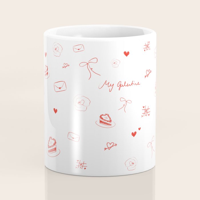 Galentine's Pattern Coffee Mug Gallery Image 4