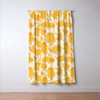 Yellow Silly Cats Pattern Window Curtain Gallery Image 3
