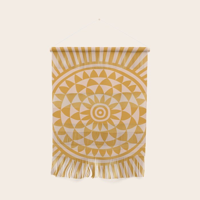 Geometric Yellow Sun  Wall Hanging Gallery Image 1