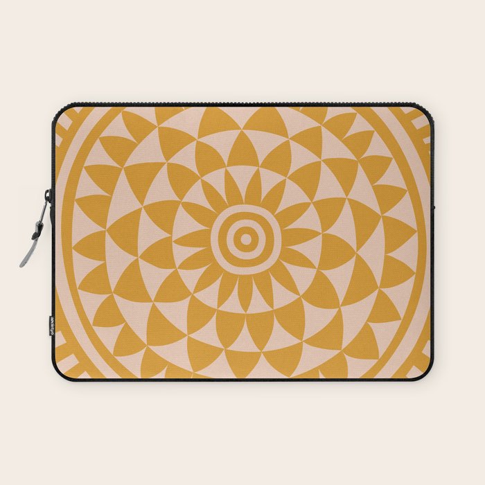 Geometric Yellow Sun  Laptop Sleeve Gallery Image 1