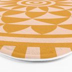 Geometric Yellow Sun  Bath Mat Gallery Image 3